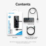 Vention Hub USB 3.0 Hub Concentrador 4 puertos USB-A + 1 USB-C PD con cable Vention CHWBF